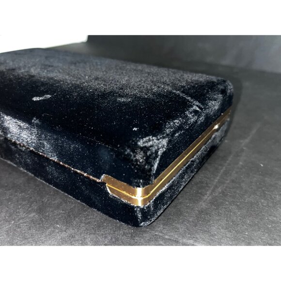 Vintage Black Velvet Jewelry Storage Box 16 Sections & 3 Drawstring Pouches - Picture 8 of 8